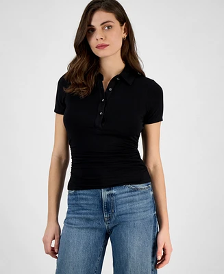 Guess Women's Molly Short-Sleeve Collared Top