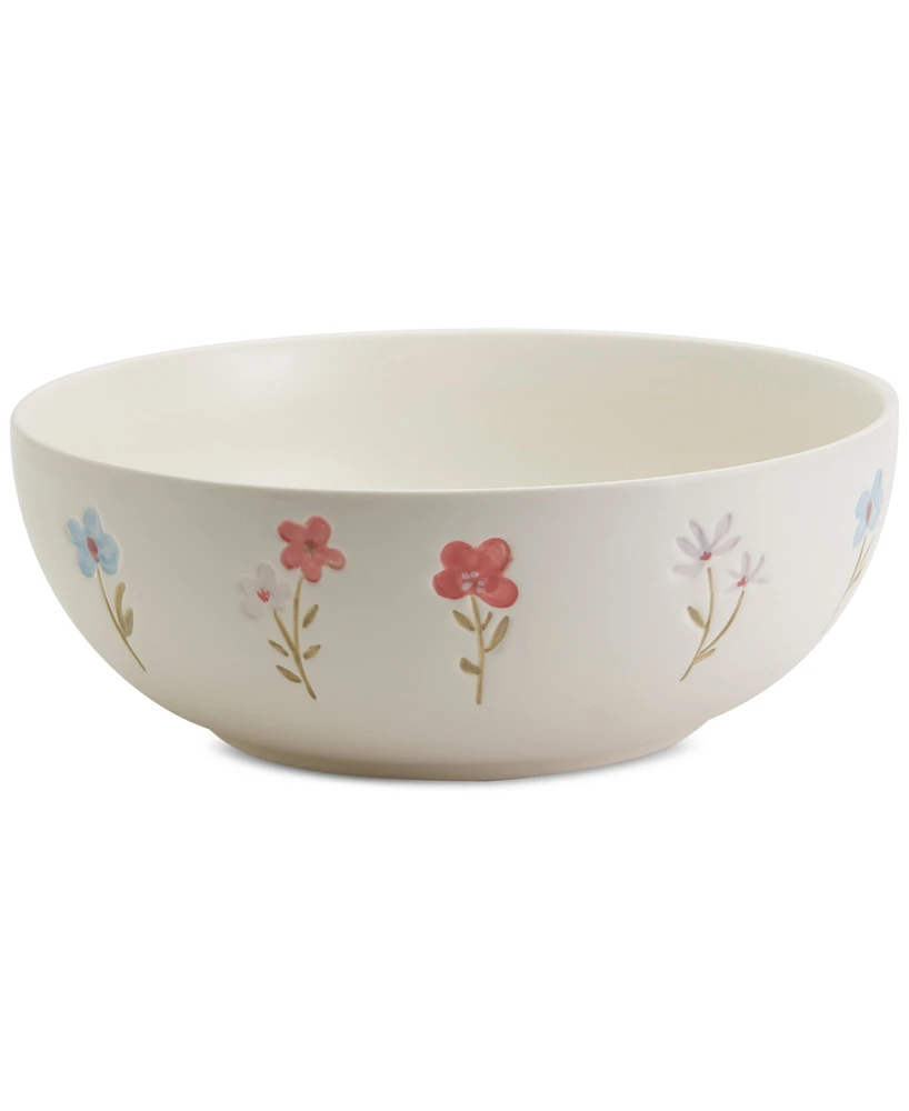 Haven 10.5" Floral Stoneware Serving Bowl