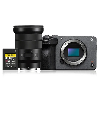 Sony Cinema Line FX30 Super 35 Camera (Body Only) with E Pz 18-105mm f/4 G Oss Power Zoom Lens and Tough 160GB CFexpress Type A Memory Card bundle