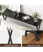 gaomon Side Table, 41.3" Narrow Console Table, Entryway Table with Metal Frame, Sofa Table, Hallway Table, Display Table for Living Room, Foyer