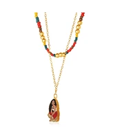 Disney Moana Layered Necklace – Vibrant Beads & Enamel Pendant