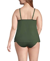 Lands' End Plus Tulip Hem Tankini Top