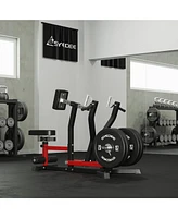 Er Kang Seated Row Machine, Back Machine Gym Equipment Plate Loaded, Adjustable Lat Machine with Independent Arms & Multi Grip Positions, 400LBS Capac