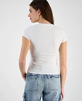 Guess Women's Embellished-Tiger Short-Sleeve Crewneck Top