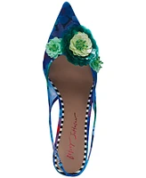 Betsey Johnson Women's Audree Floral Mesh Slingback Pumps