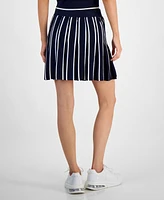 Guess Women's Striped Pleated Pull-On Sweater Skirt