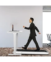 4.75HP 2 In 1 Folding Walking Pad Treadmill with Remote App Control