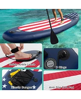 Inflatable Paddle Board with Removable Fin and Backpack