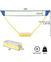 Portable Badminton Set Folding Tennis Badminton Volleyball Net