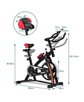 Kuyotq Household Adjustable Indoor Exercise Cycling Bike Trainer with Electronic Meter