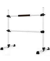 4 Ft Portable Freestanding Stable Construction Pilates Ballet Barre with Double Dance Bar