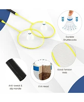 Portable Badminton Set Outdoor Sport Game Set with 2 Shuttlecocks