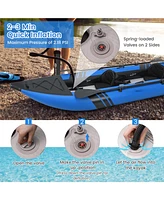 Inflatable 2-person Kayak Set with Aluminium Oars and Repair Kit