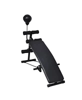 Adjustable Incline Curved Workout Fitness Sit Up Bench