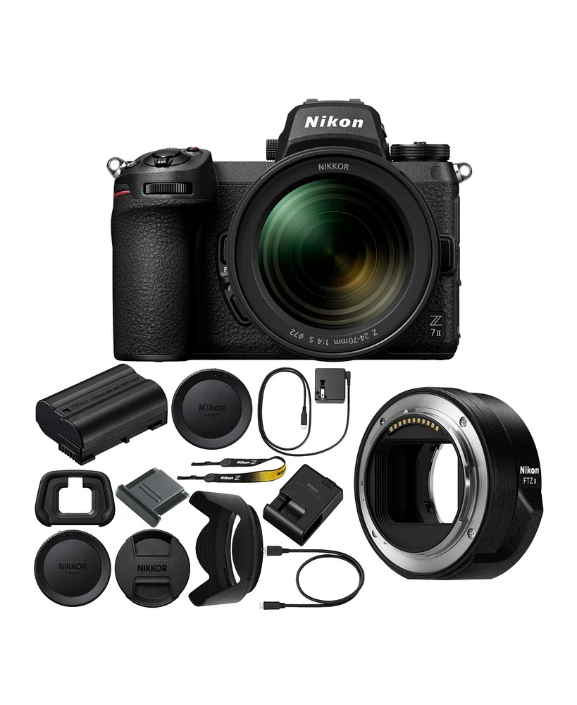 Nikon Z7II Mirrorless Digital Camera with 24-70mm Lens and Ftz Ii Mount Adapter