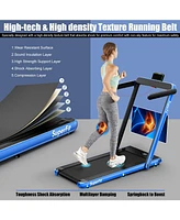2.25HP 2 in 1 Folding Treadmill with App Speaker Remote Control