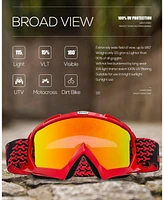 Batfox Dirt Bike Atv Goggles Motorcycle Gear Riding Motocross Dirtbike 4-Wheeler Mx Dh Accessories Glasses for Men Women Youth UV400 Protectio