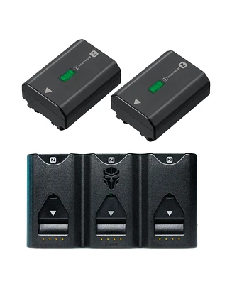 Sony Z-Series Np-FZ100 Rechargeable Battery Packs (2-pack) with Tri-Charger