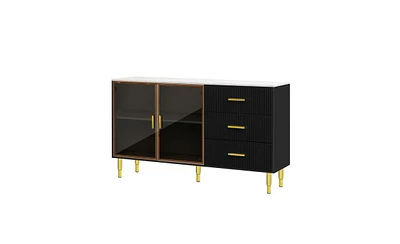 Modern Buffet Cabinet – Storage Sideboard for Dining Room & Living