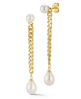 Rachel Zoe Gold Plated Pearl Drop Earrings