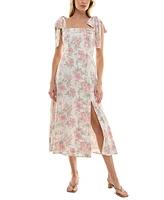 Trixxi Juniors' Tie-Shoulder Midi Dress