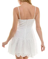 Trixxi Juniors' Eyelet Fit & Flare Dress