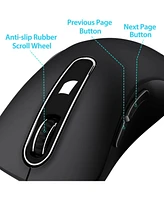 memzuoix 2.4G Portable Wireless Mouse, 1200 Dpi Mobile Optical Cordless Mice with Usb Receiver for Computer, Laptop, Pc, Desktop, MacBook, 5 Buttons