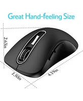 memzuoix 2.4G Portable Wireless Mouse, 1200 Dpi Mobile Optical Cordless Mice with Usb Receiver for Computer, Laptop, Pc, Desktop, MacBook, 5 Buttons