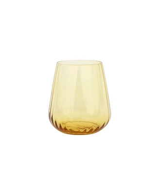 Vietri Francesca Amber Double Old Fashioned Glass