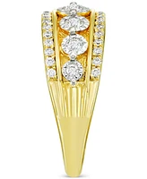 Diamond Openwork Triple Row Ring (1/2 ct. t.w.) in 14k Gold