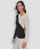 Dkny Women's Cutout Colorblocked Sweater