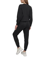 Dkny Sport Women's Zip-Cuff High-Rise Cotton Joggers