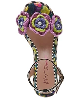 Betsey Johnson Women's Marabela Macrame Platform Wedge Sandals