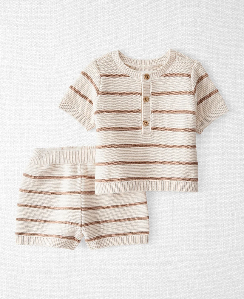 Little Planet by Carter's Baby Boys 2-Pc. Organic Cotton Sweater Knit Topt & Shorts Set