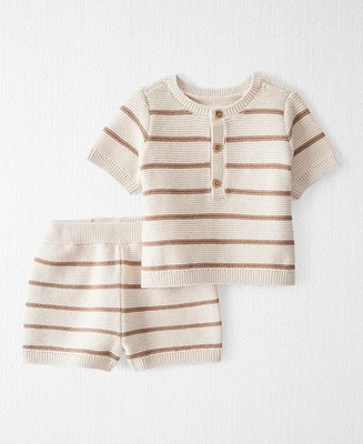 Little Planet by Carter's Baby Boys 2-Pc. Organic Cotton Sweater Knit Topt & Shorts Set