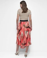 Dkny Women's Pleated Asymmetrical-Hem Skirt