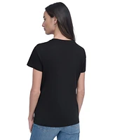 Dkny Jeans Women's Embellished Logo T-Shirt