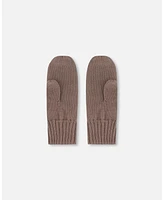 Deux par Boy Knit Mittens Taupe - Toddler|Child