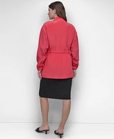 Dkny Women's Textured Anarak Drawstring Jacket