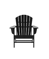 5-Piece Outdoor Patio Hdpe Adirondack Chair With Round Coffee Table Conversation Set