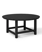 Low Outdoor Hdpe Round Patio Coffee Table