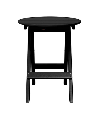 Hdpe Outdoor 24.5 Inch Round Portable Folding Patio Dining Table