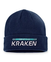 Fanatics Men's Deep Sea Blue Seattle Kraken Game Train Cuffed Knit Hat