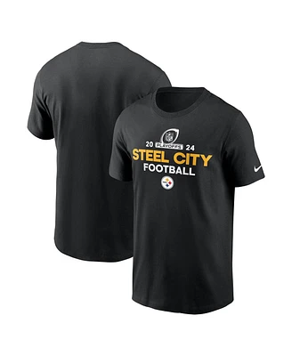 Nike Men's Black Pittsburgh Steelers 2024 Nfl Playoffs T-Shirt