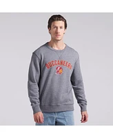 Fanatics Men's Heather Gray Tampa Bay Buccaneers Loop Terry Pullover Sweatshirt