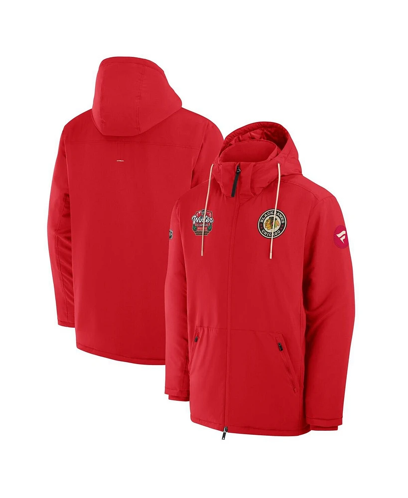 Fanatics Men's Red Chicago Blackhawks 2025 Nhl Winter Classic Full-Zip Insulated Jacket