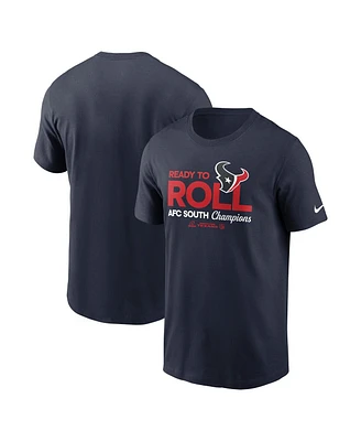 Nike Men's Navy Houston Texans 2024 Afc South Division Champions Locker Room Trophy Collection T-Shirt