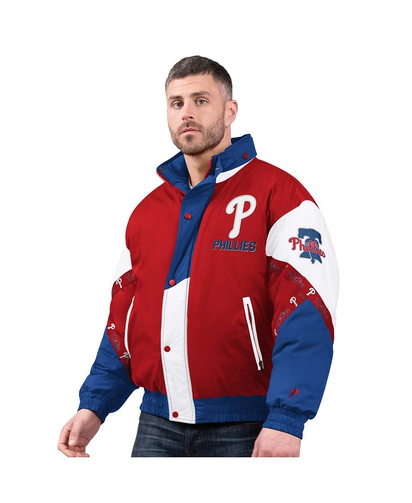 Pro Player Men's Red Philadelphia Phillies Tape Full-Zip Hoodie Jacket