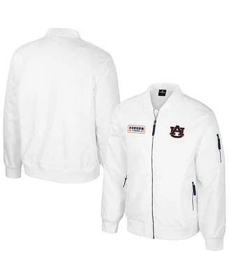 Colosseum Men's Auburn Tigers White Rabbit Full-Zip Bomber Jacket