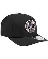 New Era Men's Black Inter Miami Cf 9SEVENTY Stretch-Snap Hat